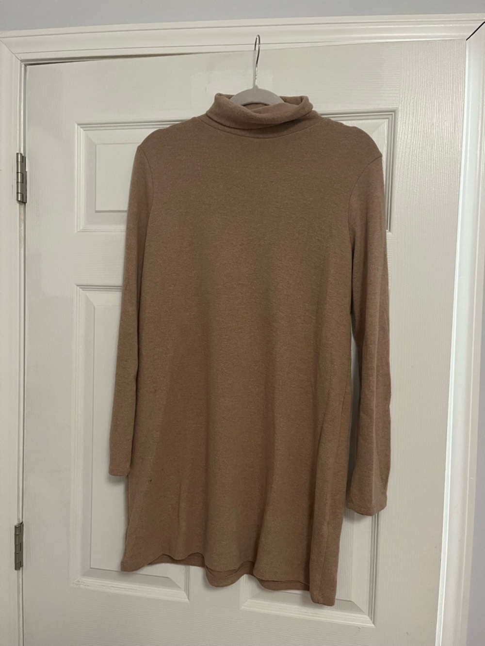 Zara Camel Turtleneck Long Sleeve dress